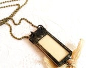 Journal Necklace, Tiny Scrap Book, Dream Journal, Soldered Glass Book Necklace, Book Pendant, Empty journal, Book of Wishes, Diary Necklace