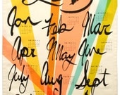 2013 Calendar Tea Towel