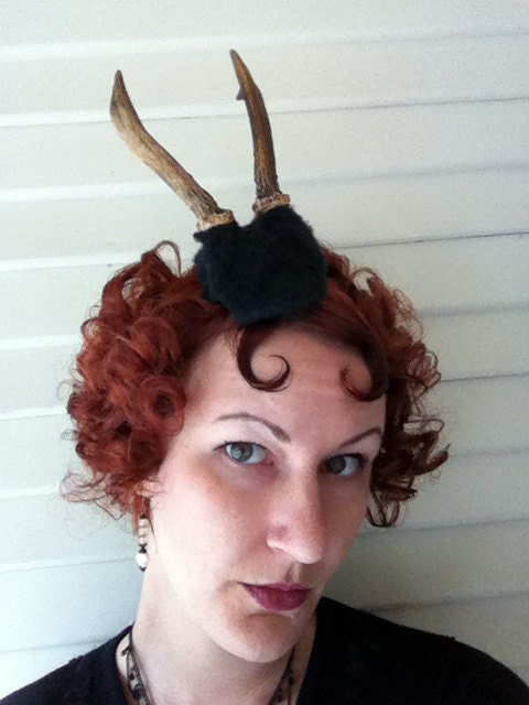 Roe Deer Antler Headband - Black Forest Faun Fawn Halloween Costume
