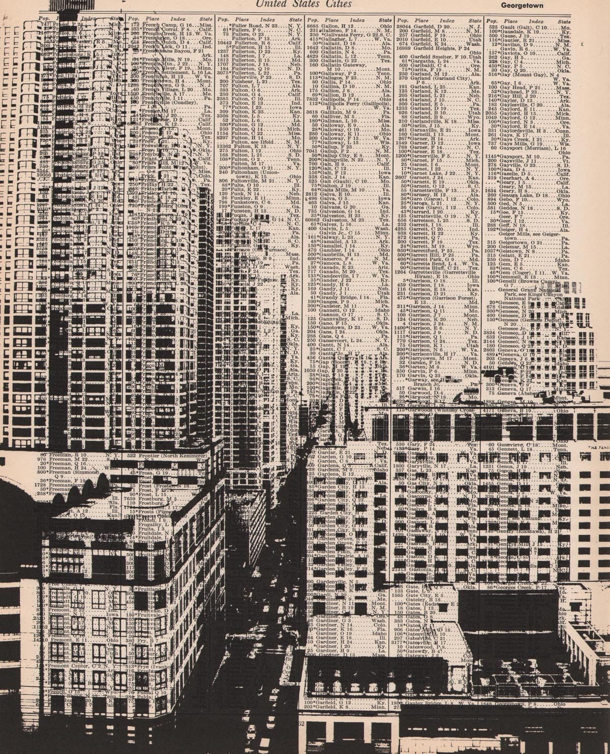 Chicago - Dark City no8 - 11 x 14 Book Page Print - Downtown