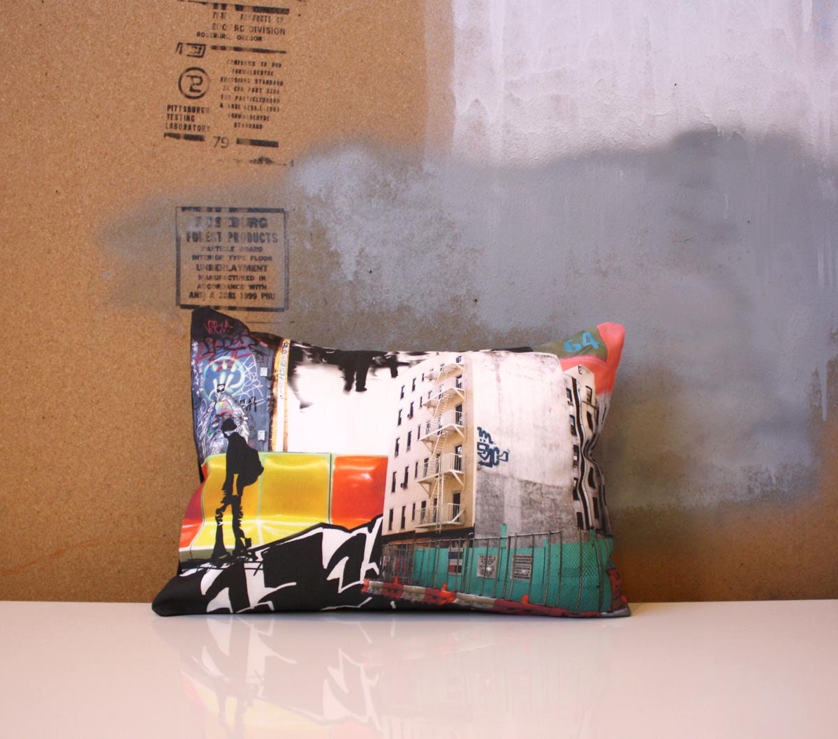 64 Hours pillow no.1 - 12 x 16 NYC Pillow Cover and Insert