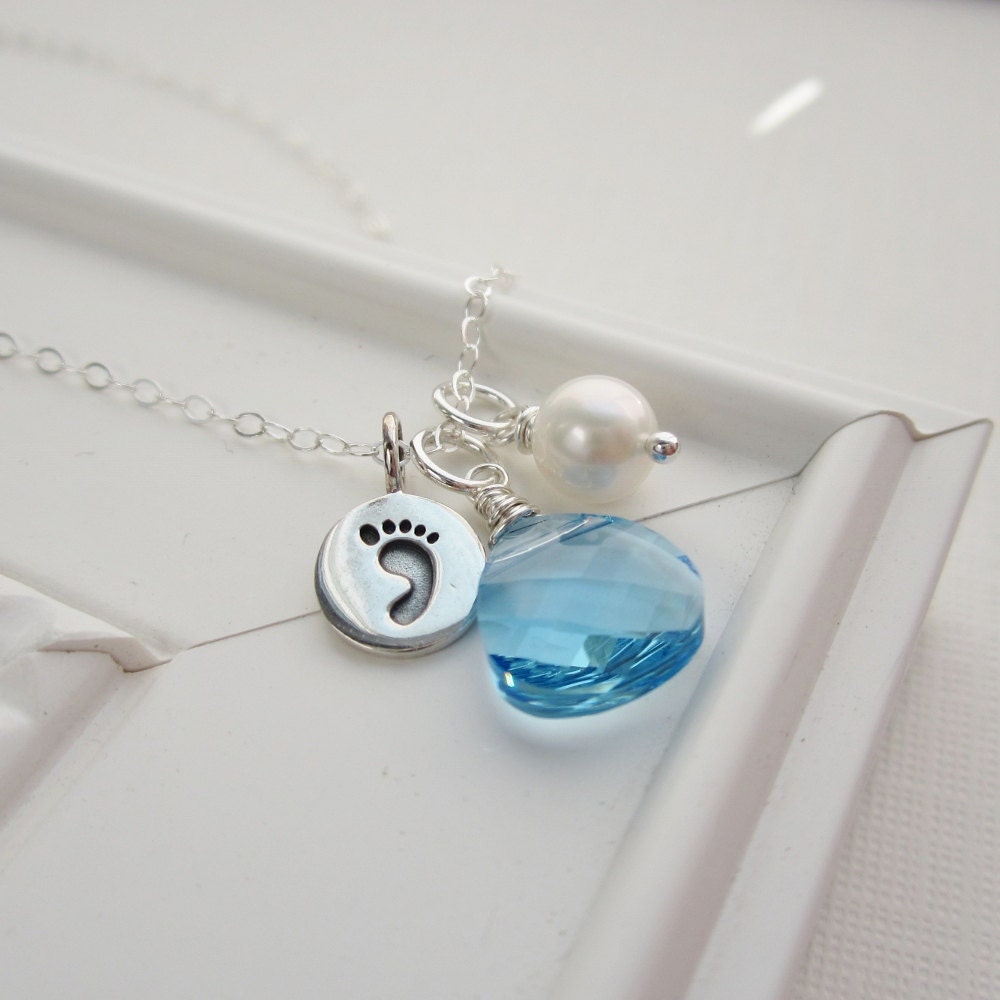 Mothers necklace new mom baby boy necklace by KGarnerDesigns