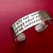 Personalized Bracelet - CUSTOM Aluminum Cuff - Thick 1/2 inch
