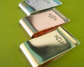 Personalized Monogram Money Clip in Aluminum, Copper or Brass - perfect groomsman gift