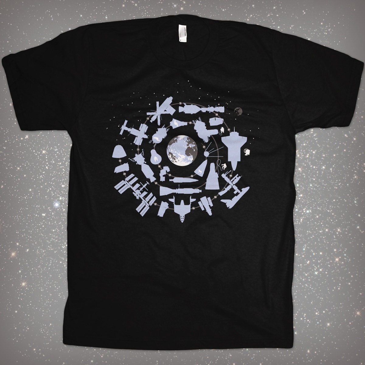 aboveEarth Tshirt (23 Missions Exploring Earth & Space)