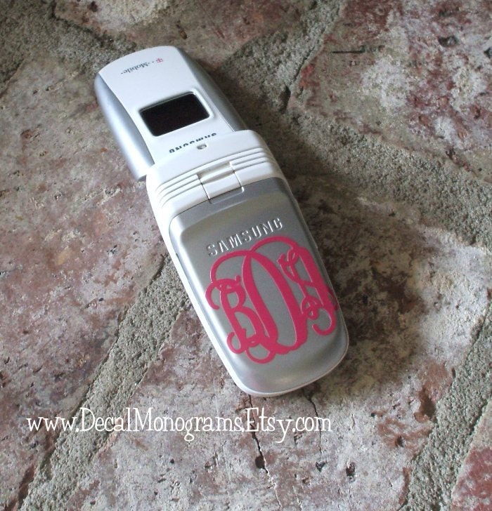 Set of two 1.5 inch Monogram Vinyl Decal