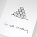 Funny Holiday Card. Christmas Card. Coal Card. Go Grill Something.