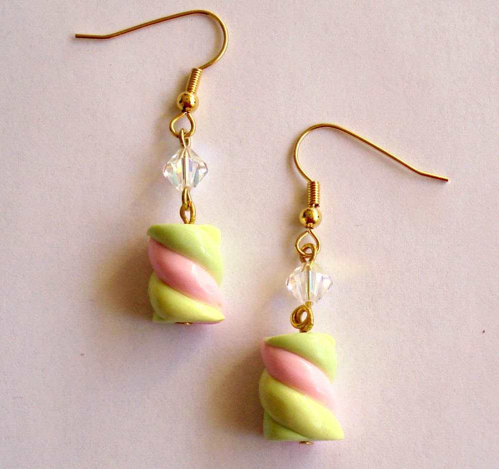 Sweet Marshmallow Pole Candy Earrings