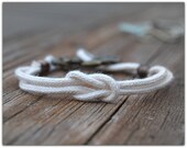 Organic Cotton Sailors Knot Anchor Bracelet