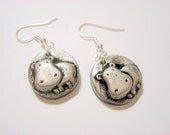 Hippopotamus Handmade Polymer Clay Earrings
