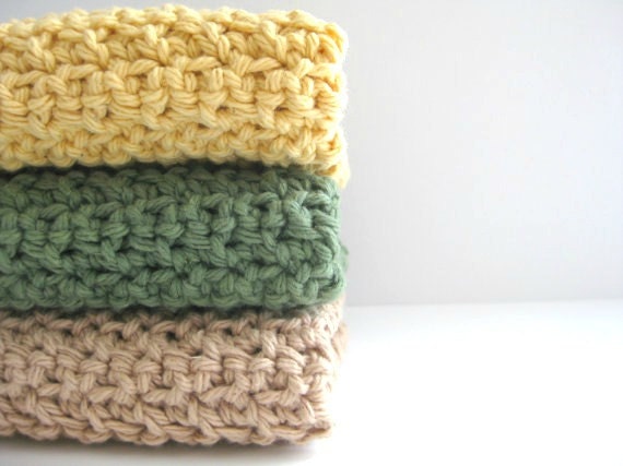 cotton crochet dishcloths AND you can pick the colors