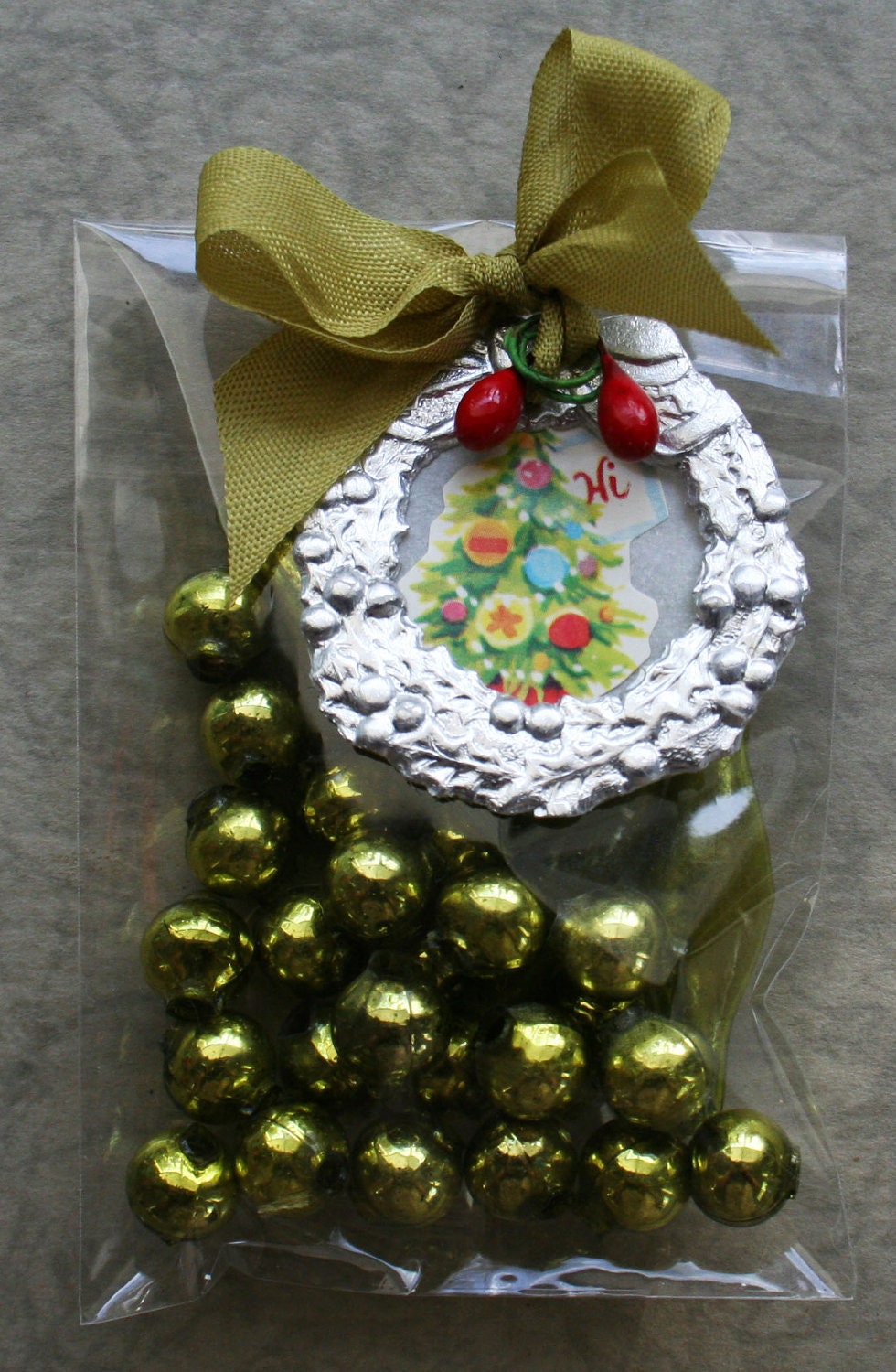 German Dresden Silver Foil Wreaths Embossed Holiday Paper Scrap