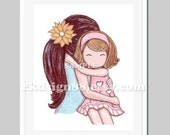 You are my sunshine baby girl nursery art print, nursery decor, girl room decor, kids wall art, mother daughter Mother's Day Gift 8x10