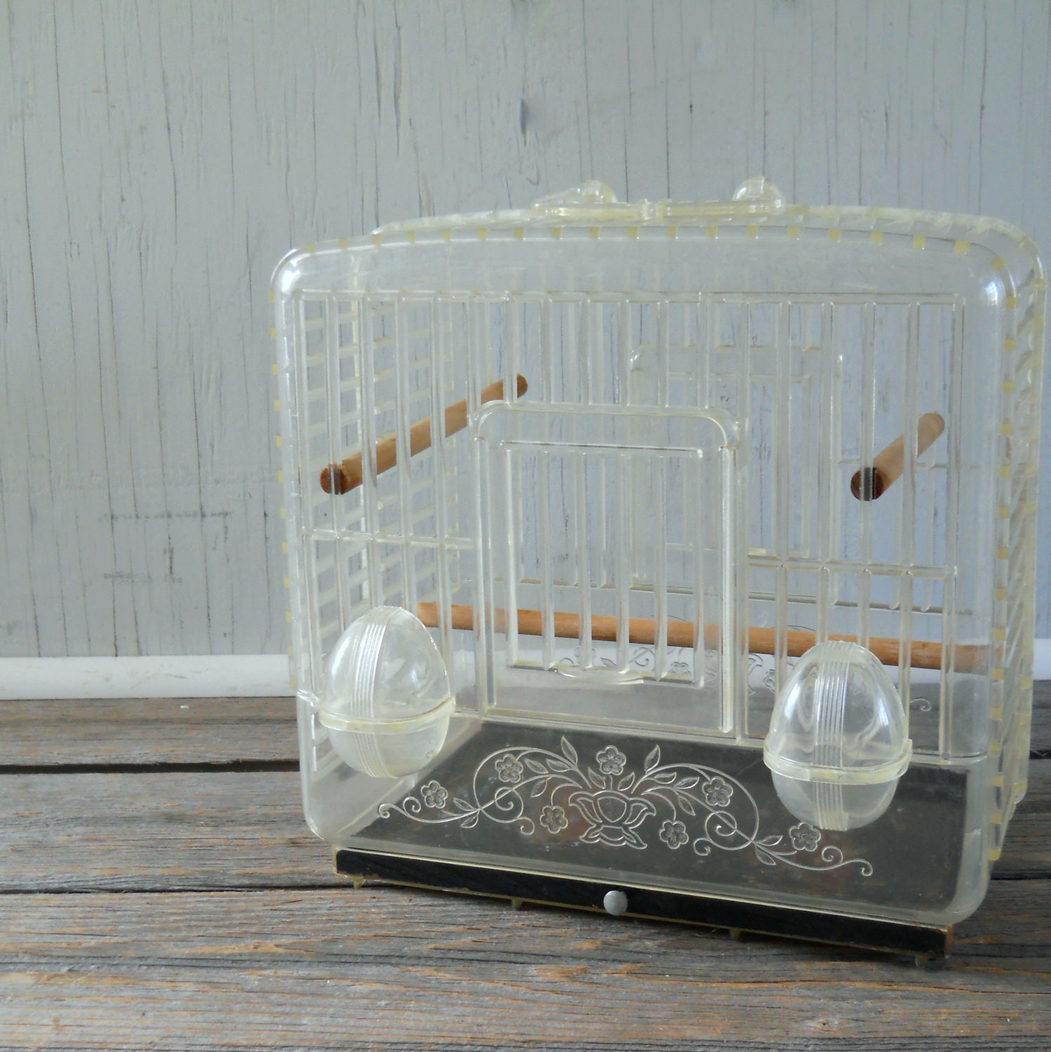 Plastic Bird Cage
 Custom Listing for 5mangans Vintage Plastic by lisabretrostyle2