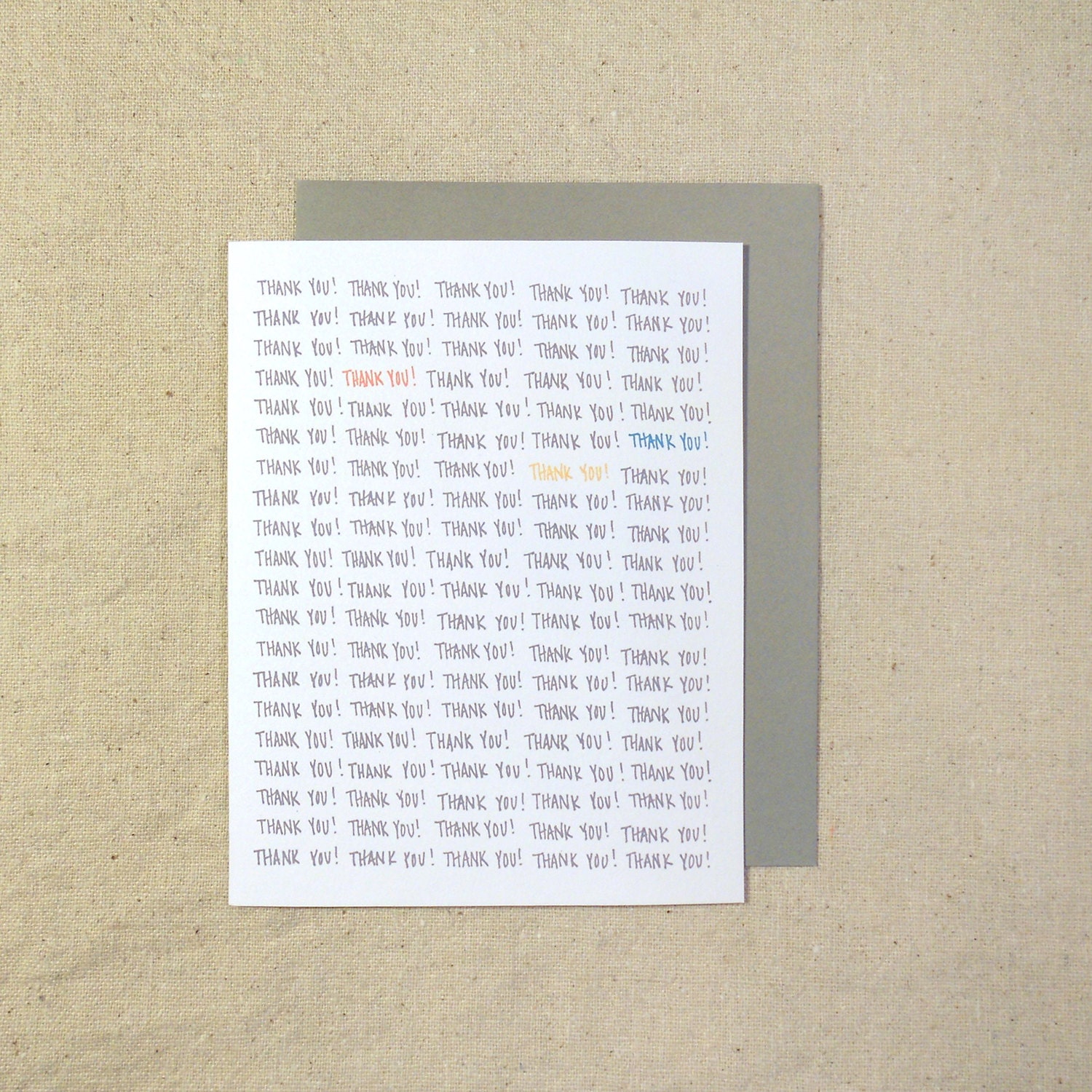 Multiple Thank You Card,  Single
