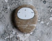 Flat Beach Stone Jizo Bodhisattva
