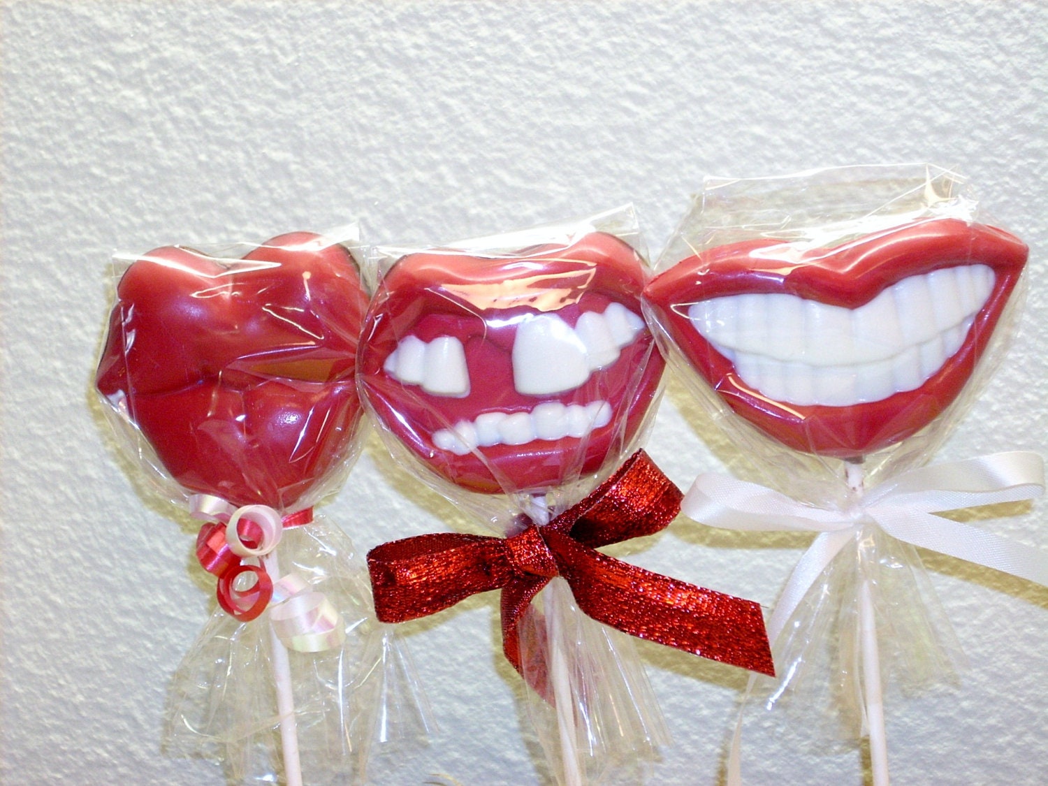 12 Big Red Lips Lollipops/ Redneck Wedding Favors