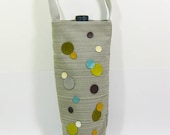 Wine Bag - Reusable - Party Bubbles in Leather
