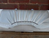 Clutch Bag / White Clutch Bag / Clutch / Bridal Clutch / Bridesmaid Clutch / White and Silver Clutch Bag