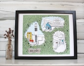 Ann Arbor Michigan Print - 11x14