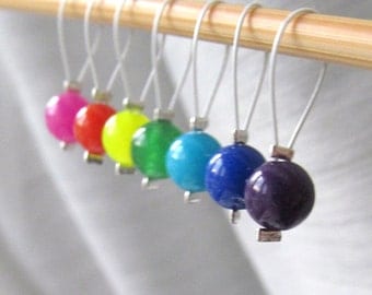 Taste the Rainbow - Seven Snag Free Stitch Markers - Fits Up To 5.0 mm (8 US) - Open Edition