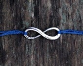 monaco blue infinity wish bracelet navy sapphire friendship bracelet forever love mothers day jewelry wishlet under 10 letterhappy etsy