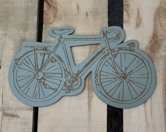 bike wall hanging - for bicycle lovers - gift for guys - under 20 dollar gift