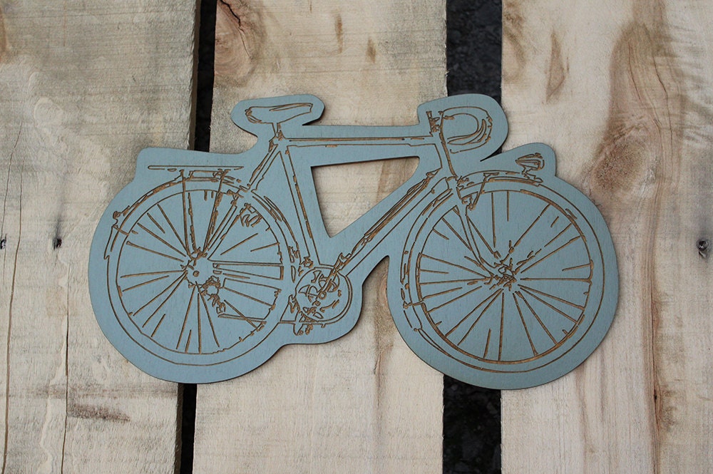 bike wall hanging - for bicycle lovers - gift for guys - under 20 dollar gift