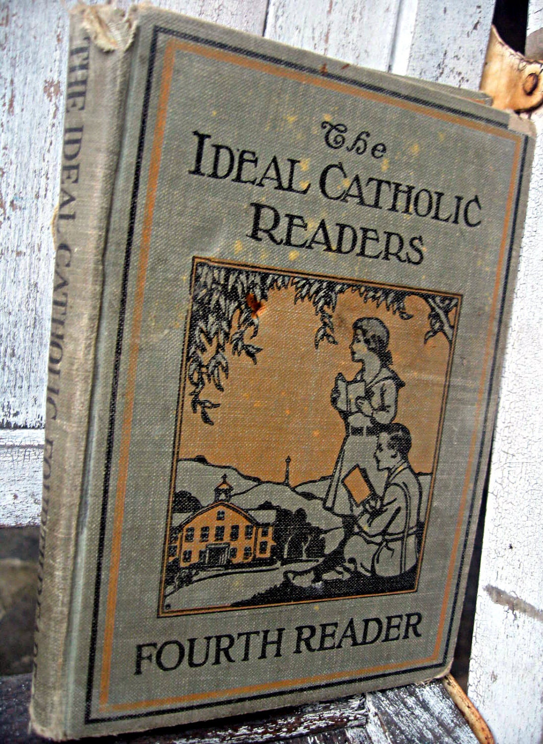 Vintage children's book, The Ideal Catholic Reader, illustrated sweet book