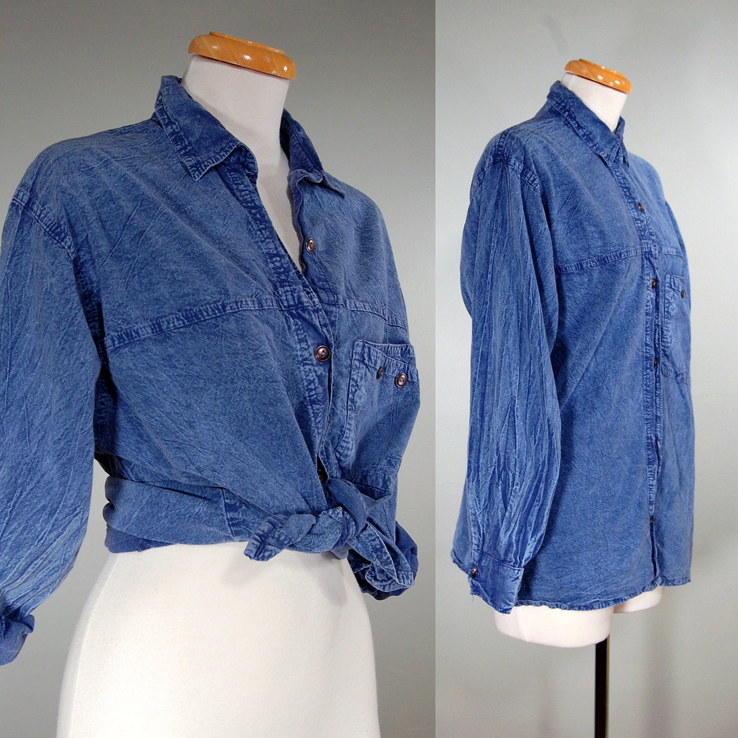 1980's Super Soft Lightweight Denim Shirt, S/M