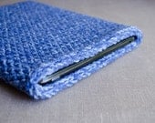 Crochet iPad Case - iPad Sleeve - iPad Cover - Blue White Grey Gray Water Cloud Rain Aqua Summer - Tablet Case - Neutral