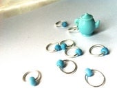 Snag Free ring stitch markers/knitting/O-rings - TIME 4 TEA
