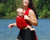 Baby Wrap Carrier Water Mesh Scarlet Red for Pools, Beach Vacation, Shower - Made to Order