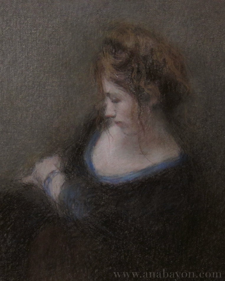 Reverie - Pastel Drawing - Fine Art Print 8" x 10"
