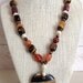SALE...Tiger Eye and Carnelian and Pearl Necklace