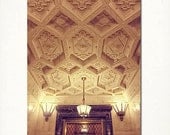 Home Decor San Antonio Architecture Photography - 8"x10" Fine Art Photograph. Texas Wall Art, Ornate Ceiling, Chandelier, Christmas Gift.