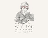 ORIGINAL ILLUSTRATION // Twin Peaks Log Lady Illustration Print