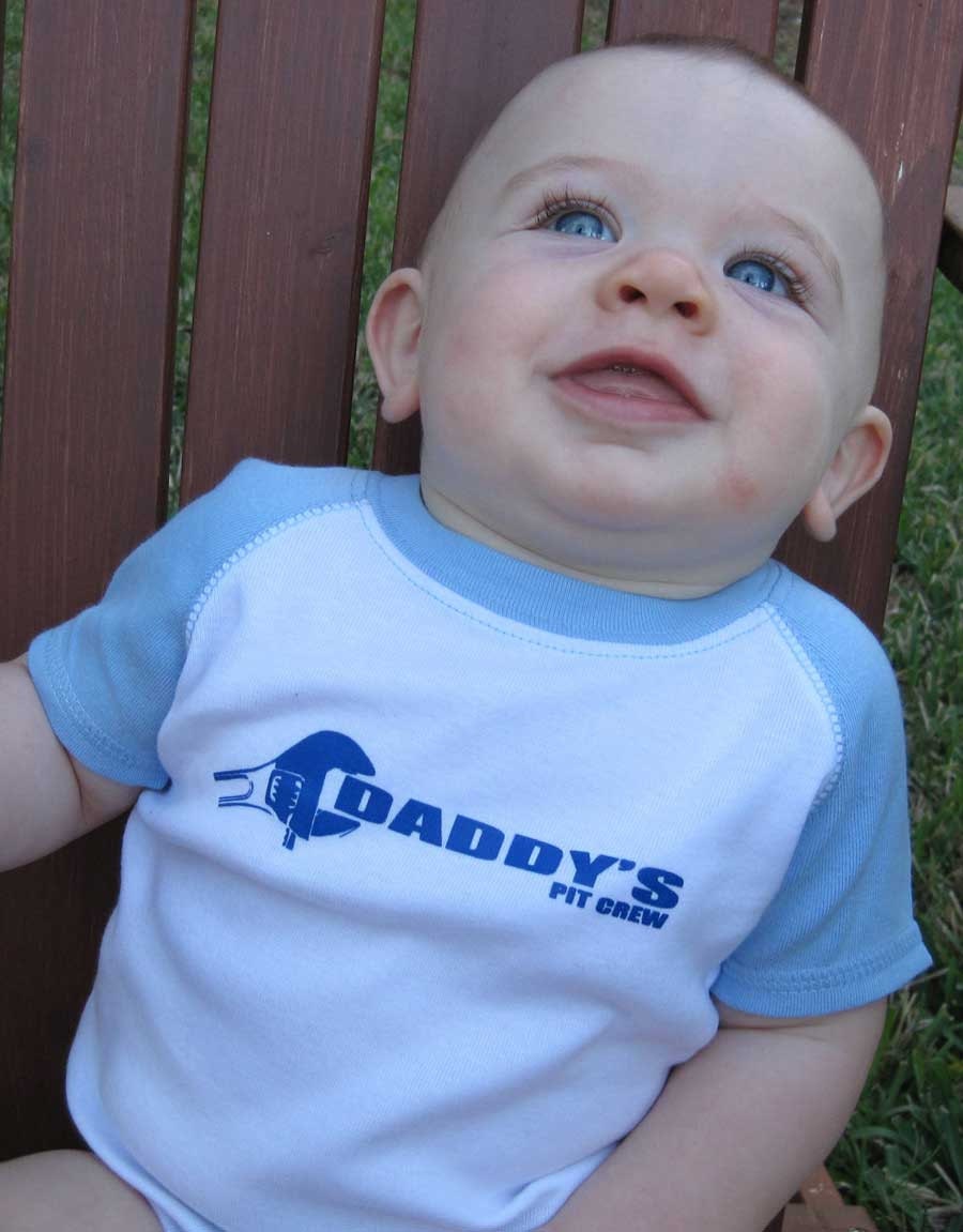 Daddy's Pit Crew Baby Onesie