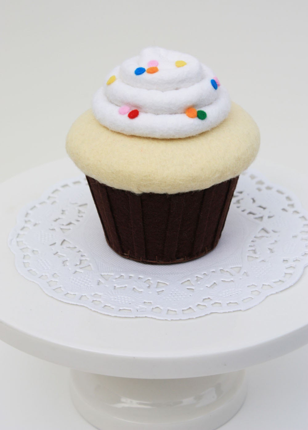 Felt Cupcake Vanilla Birthday Sprinkles