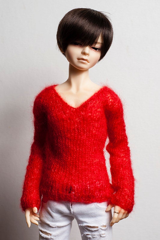 Bjd SD, Sweater V-neck  Vermillion