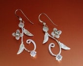 Innocence earrings sterling bridal wedding celtic fantasy LOTR special occasion