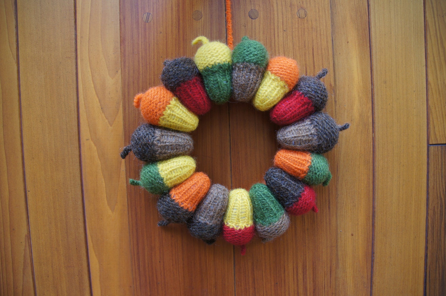 Autumnal Acorn Wreath. Thanksgiving. Woodland
