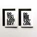 Black and White Typography Letterpress Cards, Inspirational Greeting Cards, Simple Design, Minimalism, Clean Lines, Set of 2