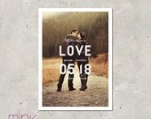 save the date photo card - "Ribbons of Love"