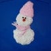 Gift Card Holder Snowman With Pink Hat & Fringed Scarf