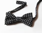 Oliver - Black/White Polka Dot Bow Tie