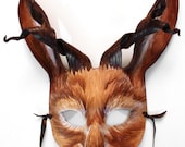 Jackalope - Handmade Leather Mask