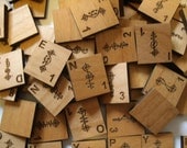 Scrabble style tiles Vulcan Language set of 10 random tiles