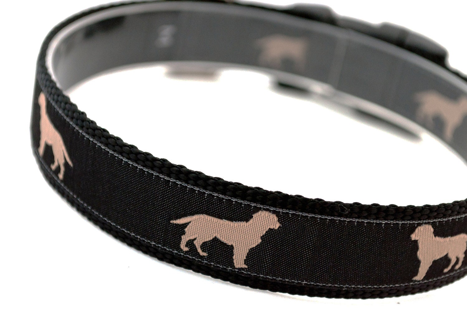 Dog Collar Labrador Retrievers Black 1 Width by TheSewingDog