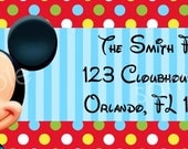 PRINTABLE Modern Mickey Mouse Return ADDRESS Labels - DIY